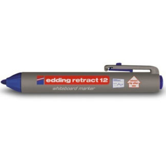 Valgetahvlimarker Edding 12 1,5-3mm, ümar ots, klõpsuga, sinine