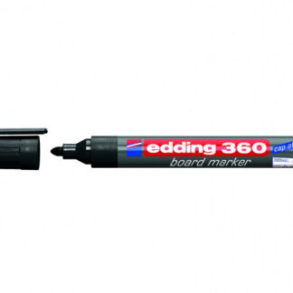 Valgetahvlimarker Edding 360 A8 must, ümar ots 1,5-3mm