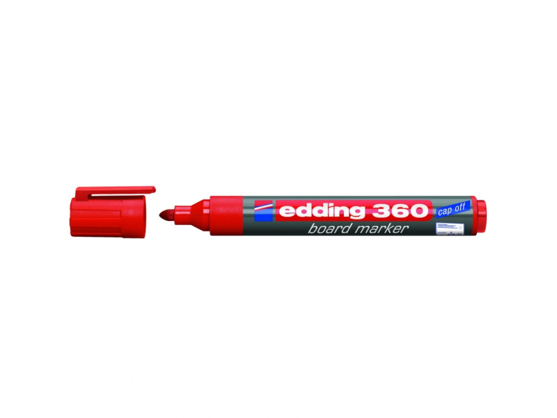 Valgetahvlimarker Edding 360 A8 punane, ümar ots 1,5-3mm