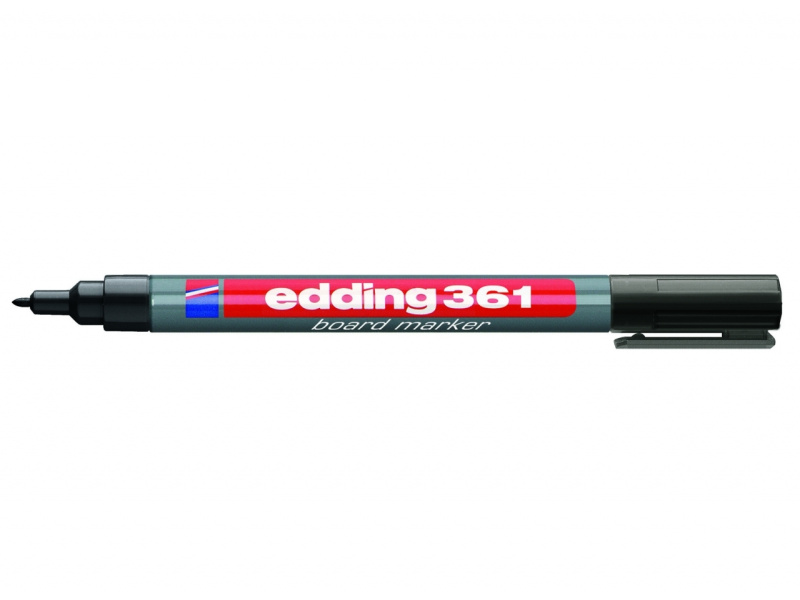 Valgetahvlimarker Edding 361 must, 1mm