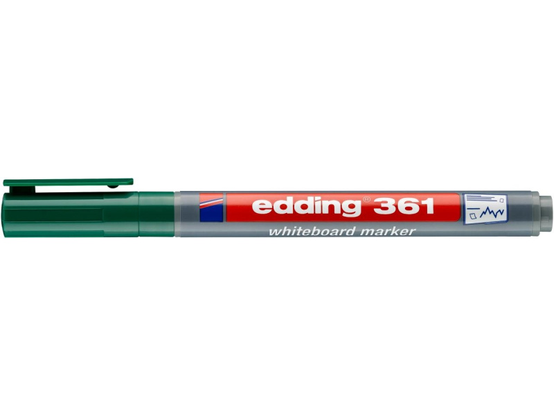 Valgetahvlimarker Edding 361 roheline, 1mm - Pilt 2
