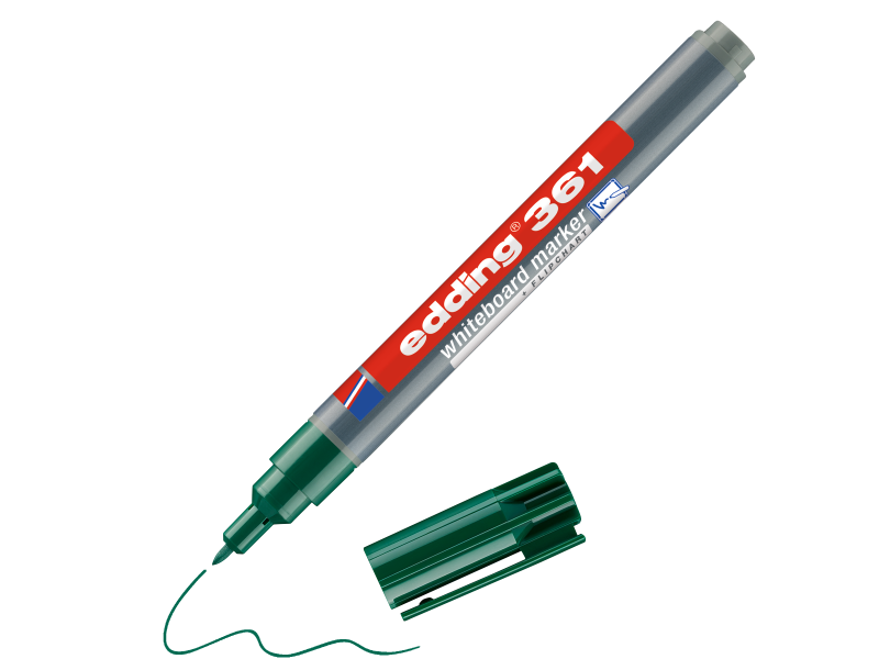 Valgetahvlimarker Edding 361 roheline, 1mm