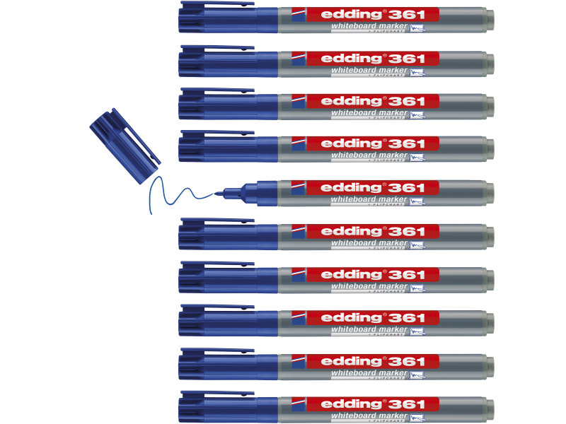 Valgetahvlimarker Edding 361 sinine, 1mm - Pilt 4