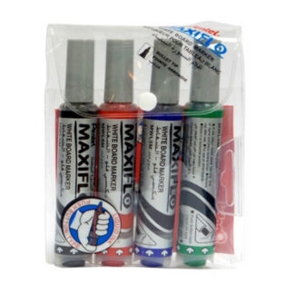 Valgetahvlimarker Pentel Maxiflo 6mm 4-värvi komplekt