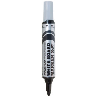 Valgetahvlimarker Pentel Maxiflo ümar ots 6mm must