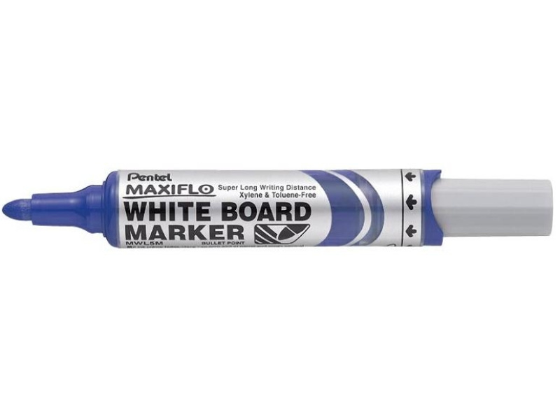 Valgetahvlimarker Pentel Maxiflo ümar ots 6mm sinine
