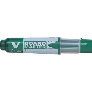 Valgetahvlimarker Pilot V Board Master, vahetatav padrun, roheline, ümar ots 2,3mm