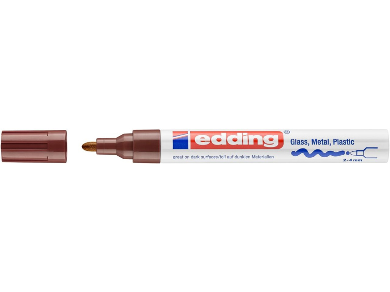 Värvimarker Edding 750 permanentne, 2-4 mm pruun - Pilt 2