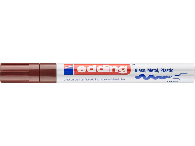 Värvimarker Edding 750 permanentne, 2-4 mm pruun - Pilt 3