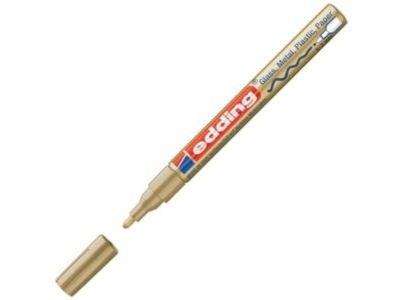 Värvimarker Edding 751, 1-2mm, permanente läikiv, kuldne