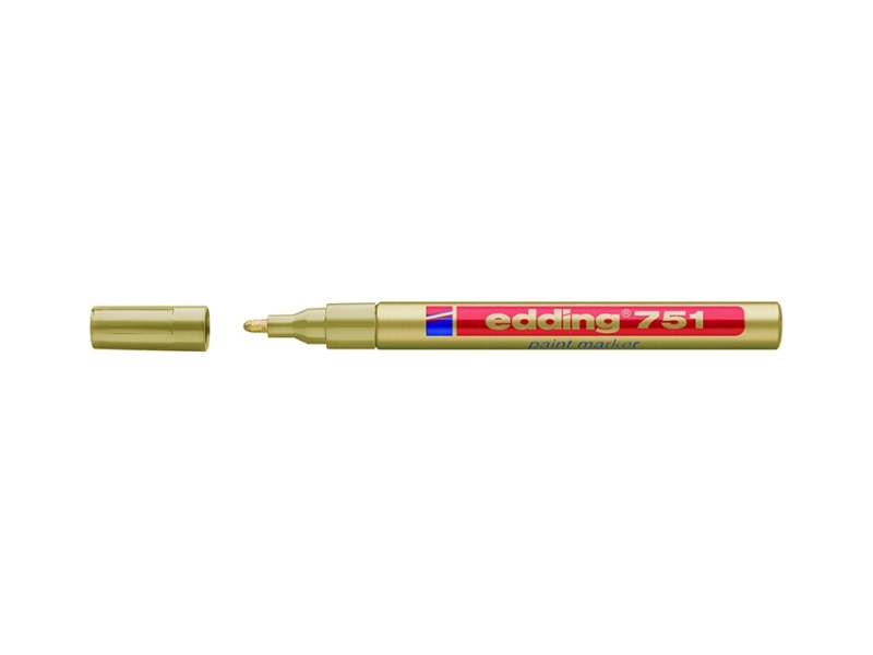Värvimarker Edding 751 permanente, Kuldne, 1-2mm