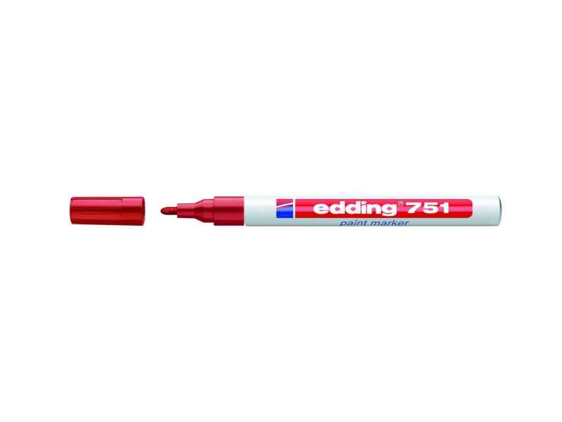 Värvimarker Edding 751 permanentne, Punane, 1-2mm