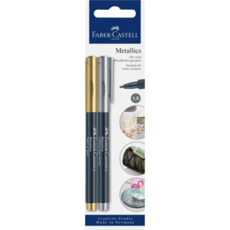 Värvimarker Faber-Castell metallics 250/251 blister 2tk/pk kuld, hõbe