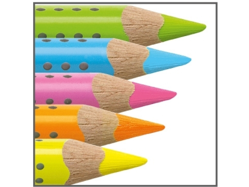 Värvipliiats Faber-Castell Jumbo Grip neoon roheline - Pilt 3