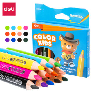Värvipliiatsid DELI Color Kids 12 värvi kolmetahulised