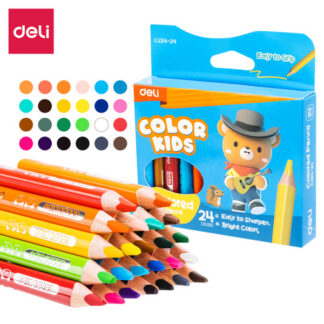 Värvipliiatsid DELI Color Kids 24 värvi kolmetahulised