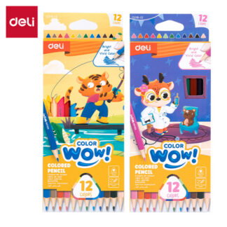 Värvipliiatsid DELI ColorWow 12 värvi kolmetahulised