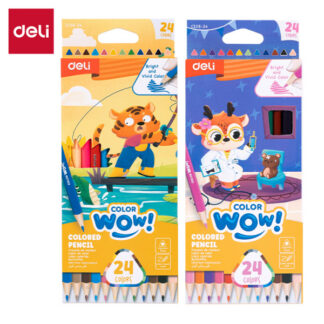 Värvipliiatsid DELI ColorWow 24 värvi kolmetahulised