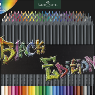 Värvipliiatsid Faber-Castell Black Edition 100-värvi metallkarbis