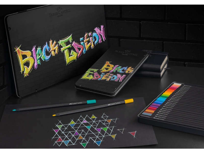 Värvipliiatsid Faber-Castell Black Edition 36-värvi metallkarbis - Pilt 3