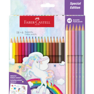 Värvipliiatsid Faber-Castell Colour Unicorn 18+6-värvi