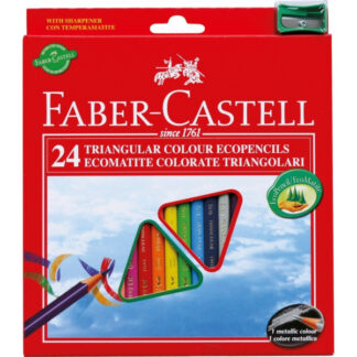 Värvipliiatsid Faber-Castell Eco 24-värvi kolmetahulised