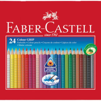 Värvipliiatsid Faber-Castell Grip 2001 24-värvi metallkarbis