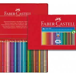 Värvipliiatsid Faber-Castell Grip 2001 36-värvi metallkarbis