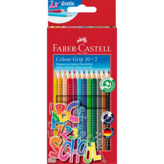 Värvipliiatsid Faber-Castell Grip komplekt 10+2-värvi