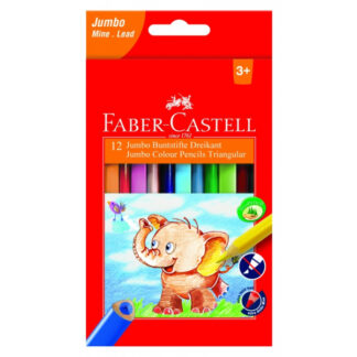 Värvipliiatsid Faber-Castell Jumbo 12-värvi kolmetahulised