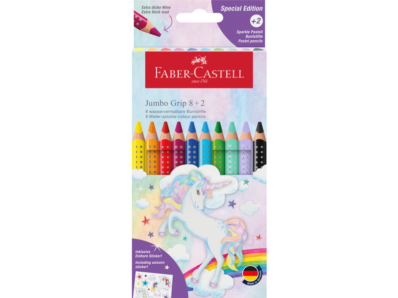 Värvipliiatsid Faber-Castell Jumbo Grip 8+2-värvi