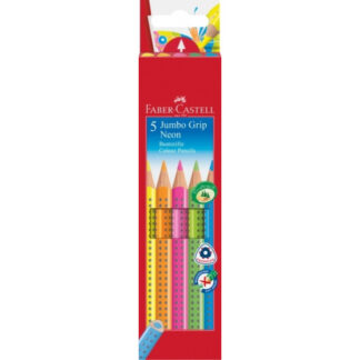 Värvipliiatsid Faber-Castell Jumbo Grip neoon 5-värvi