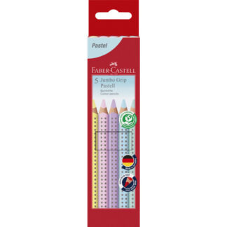Värvipliiatsid Faber-Castell Jumbo Grip pastell 5-värvi