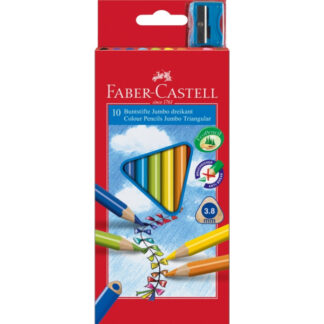 Värvipliiatsid Faber-Castell Junior 10-värvi kolmetahulised