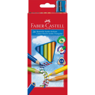 Värvipliiatsid Faber-Castell Junior 20-värvi kolmetahulised