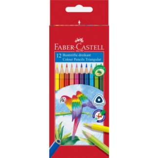 Värvipliiatsid Faber-Castell Papagoi 12-värvi kolmetahulised