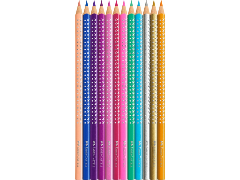 Värvipliiatsid Faber-Castell Sparkle 12-värvi - Pilt 2