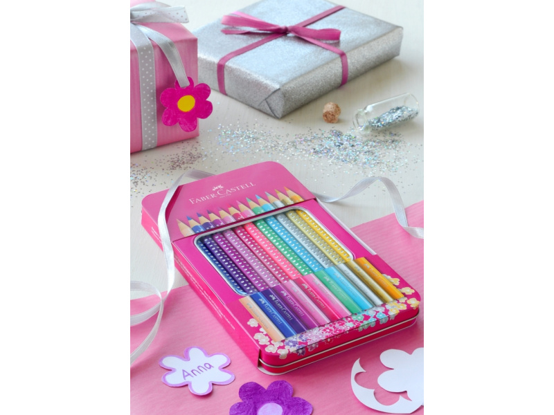 Värvipliiatsid Faber-Castell Sparkle 12-värvi - Pilt 3