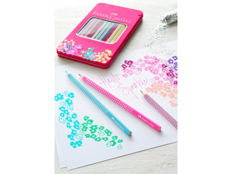 Värvipliiatsid Faber-Castell Sparkle 12-värvi - Pilt 4
