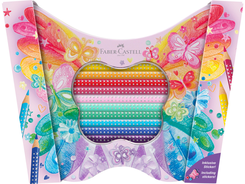 Värvipliiatsid Faber-Castell Sparkle Liblikas 20-värvi