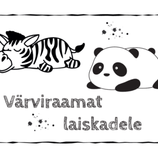 Värviraamat Laiskadele A5, 10L, spiraal vasakul küljel