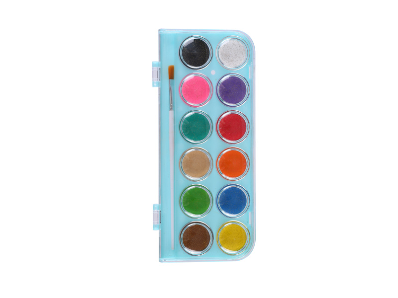 Vesivärvid Keyroad 28mm 12-värvi pastelsed glitteriga - Pilt 3
