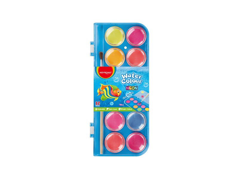 Vesivärvid Keyroad Neon 12-värvi 28mm