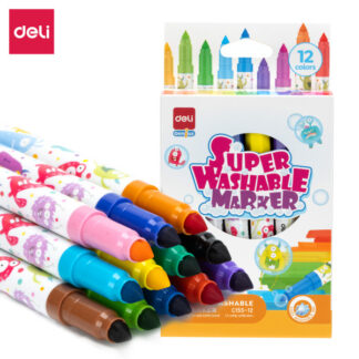 Viltpliiatsid DELI 12-värvi jumbo