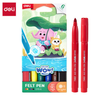 Viltpliiatsid DELI Jumbo ColorWow 6-värvi