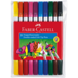 Viltpliiatsid Faber-Castell 2-otsaga 10-värvi