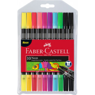 Viltpliiatsid Faber-Castell 2-otsaga 10-värvi neoon