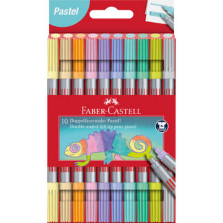 Viltpliiatsid Faber-Castell 2-otsaga 10-värvi pastell