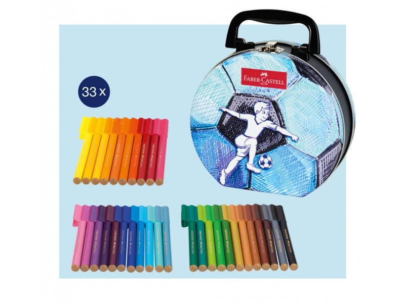 Viltpliiatsid Faber-Castell 33-värvi jalgpall - Pilt 4
