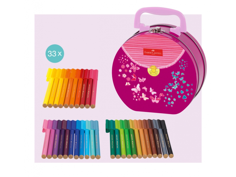 Viltpliiatsid Faber-Castell 33-värvi käekott - Pilt 3